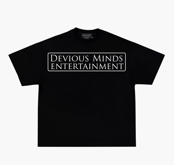 'DEVIOUS MINDS ENTERTAINMENT' LOGO PRINT T-SHIRT